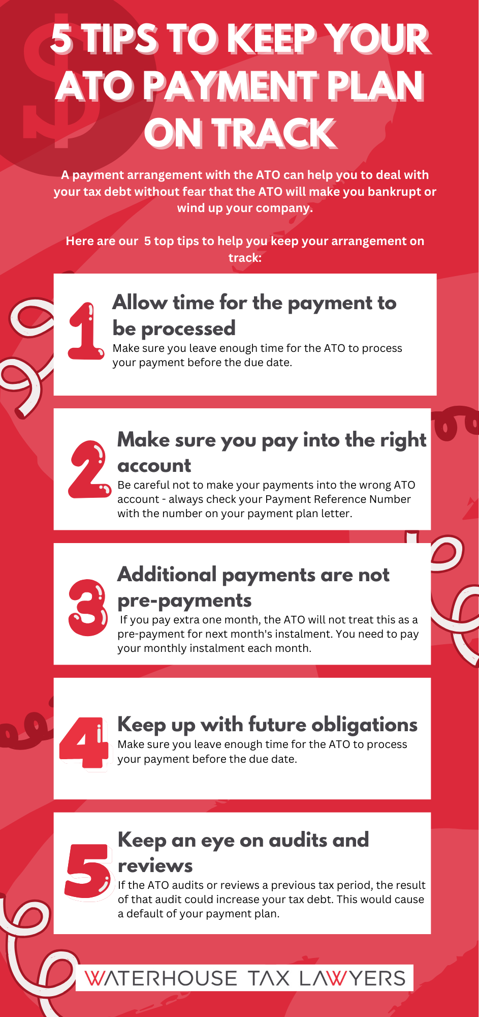 5 tips to keep your ATO payment plan on track